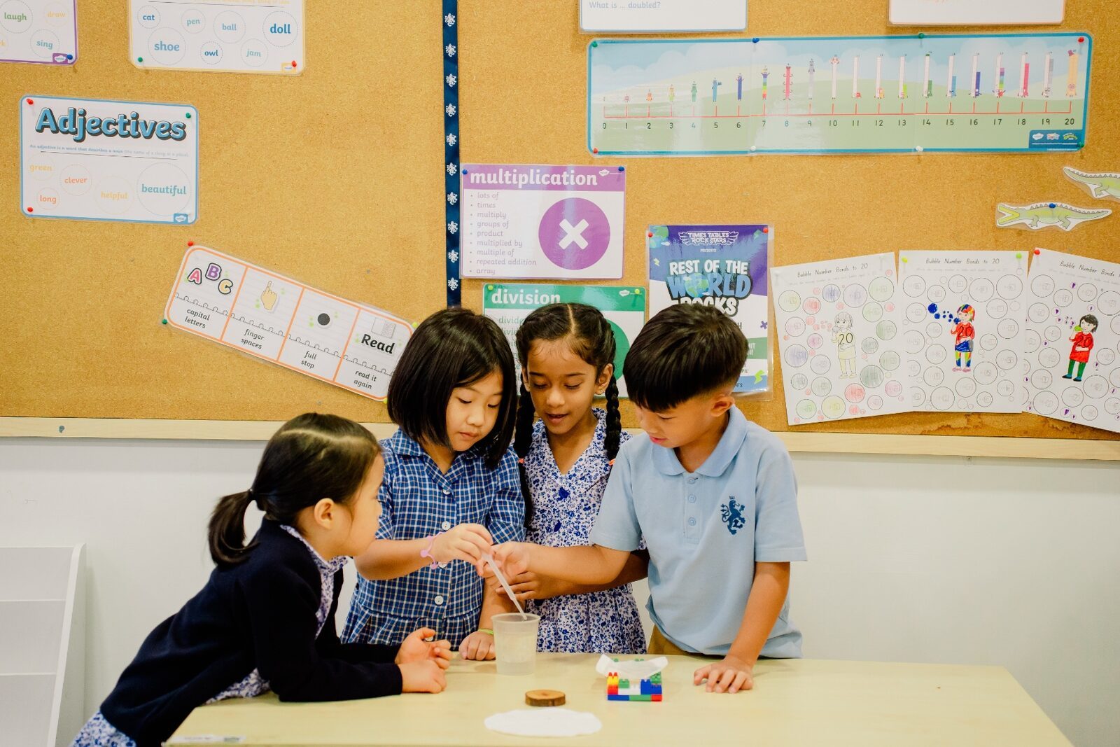 Prep School pupils working together on a science experiment